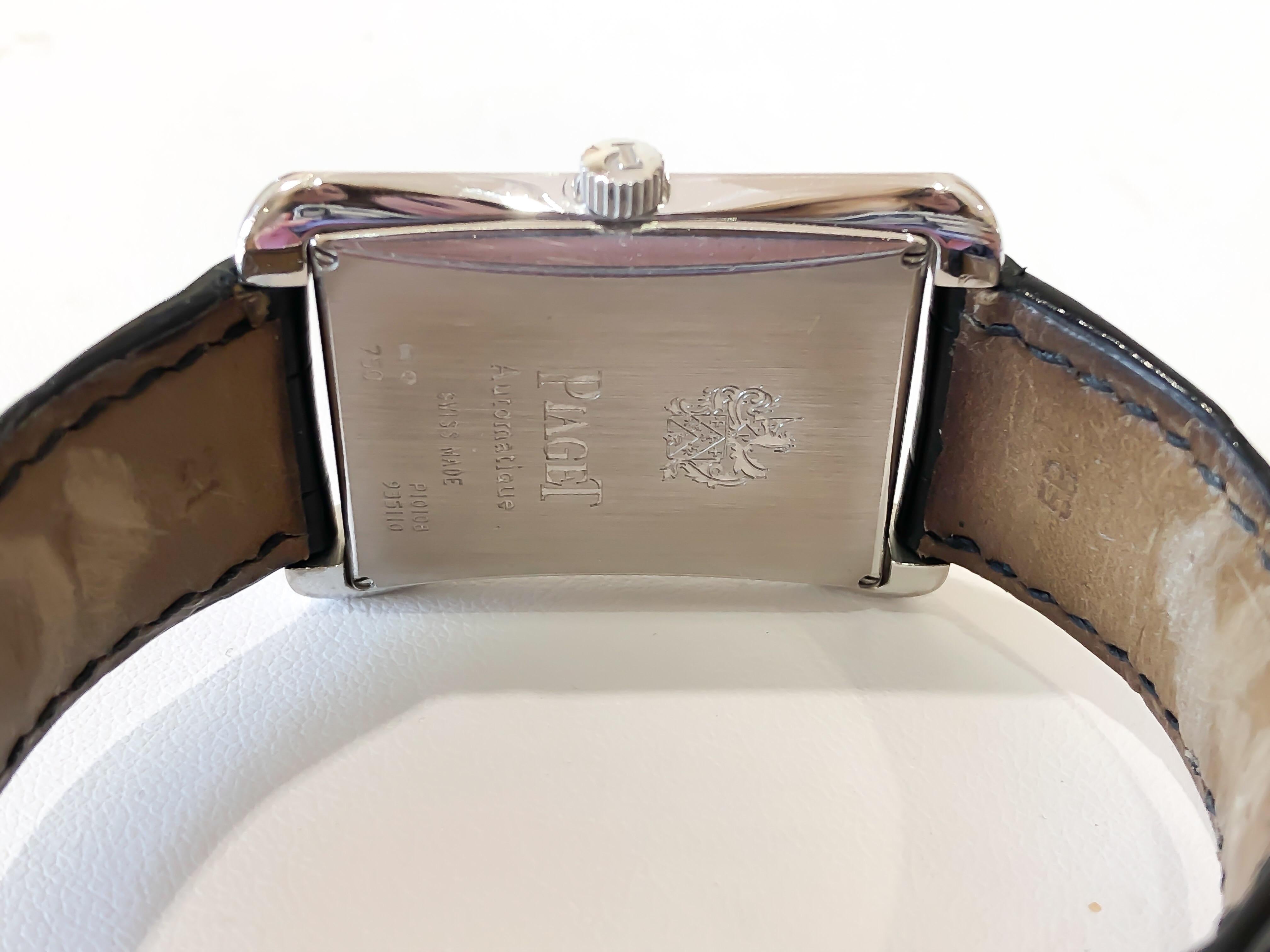Piaget Emperador Retrograde 18 Karat White Gold Watch For Sale 2