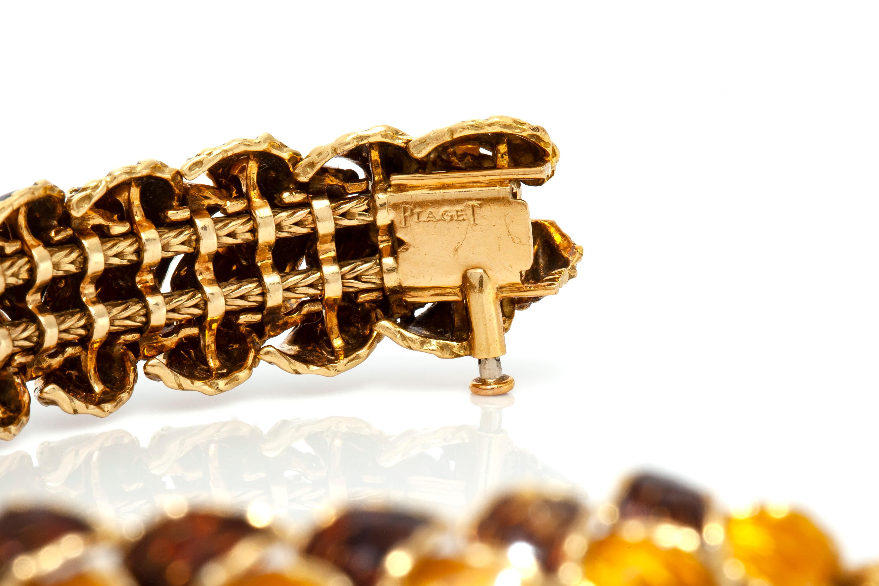 Piaget Enamel Bracelet Earrings Set In Good Condition For Sale In New York, NY