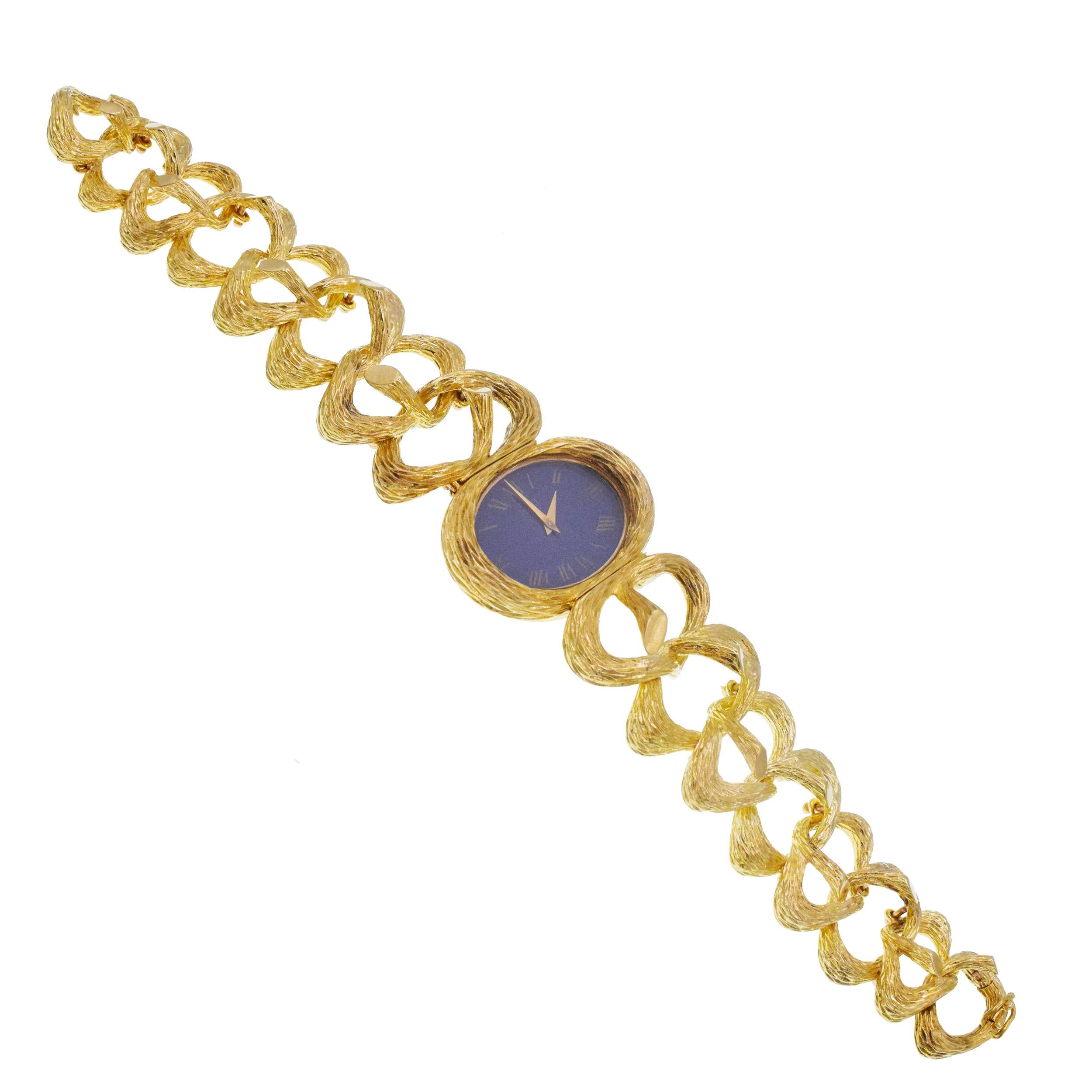Piaget Esclave Lapis Lazuli Dial Ladies Watch In 18k 1
