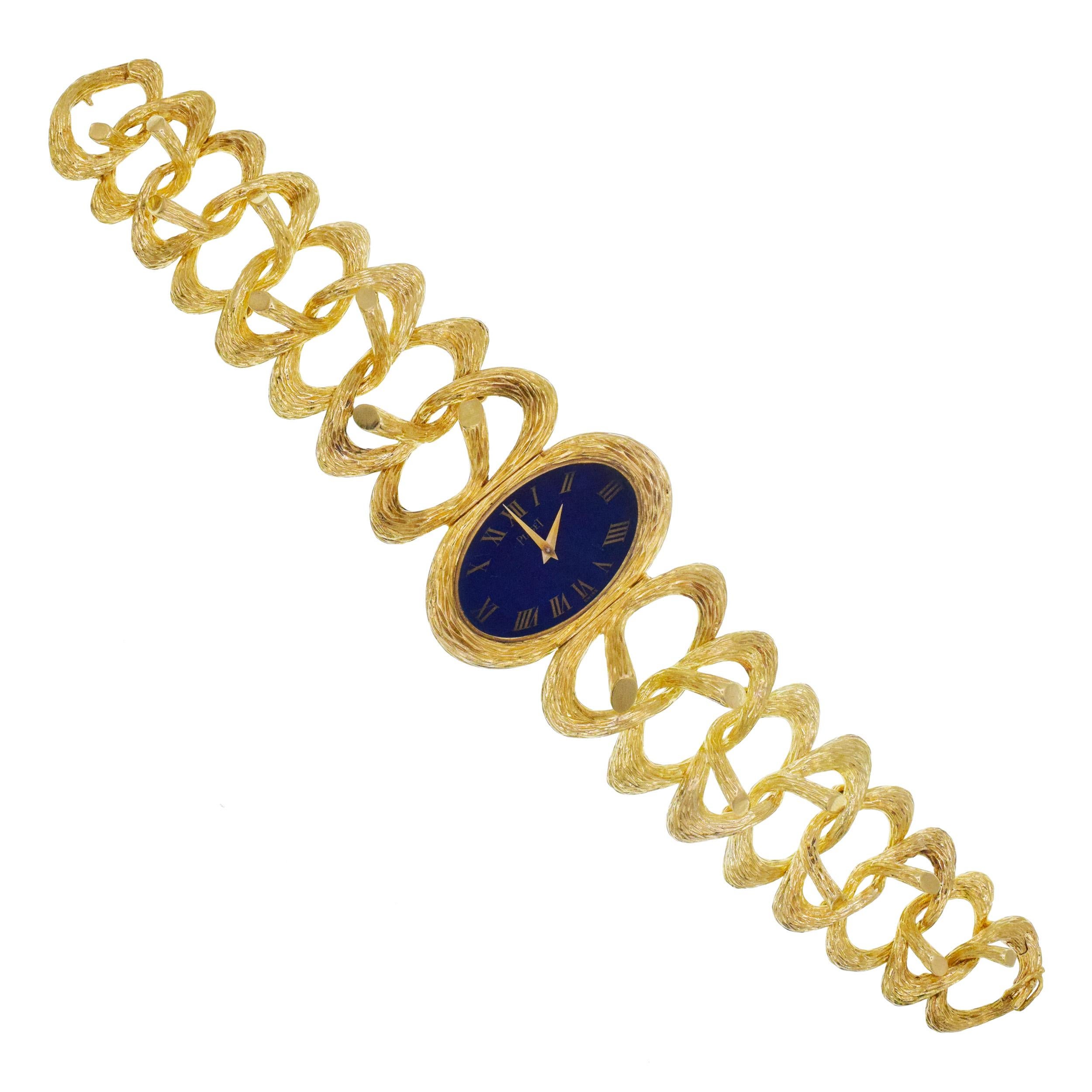 Piaget Esclave Lapis Lazuli Dial Ladies Watch In 18k 3
