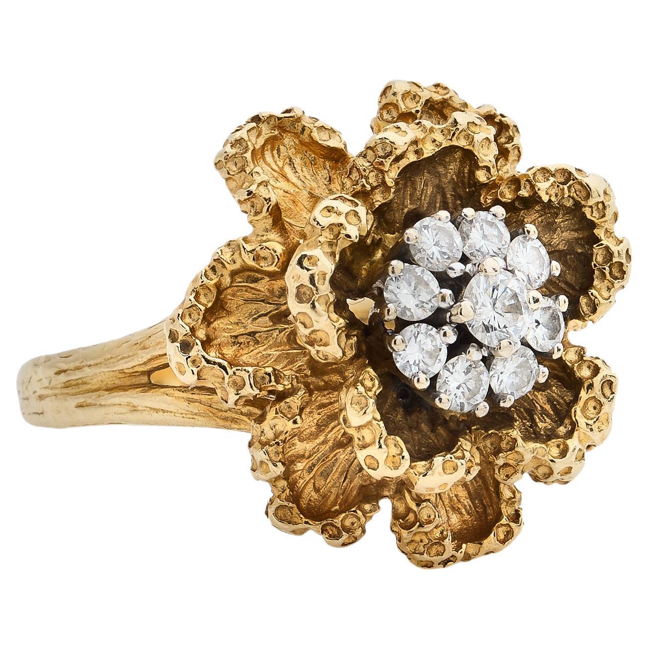 Piaget Flower Diamond Ring For Sale