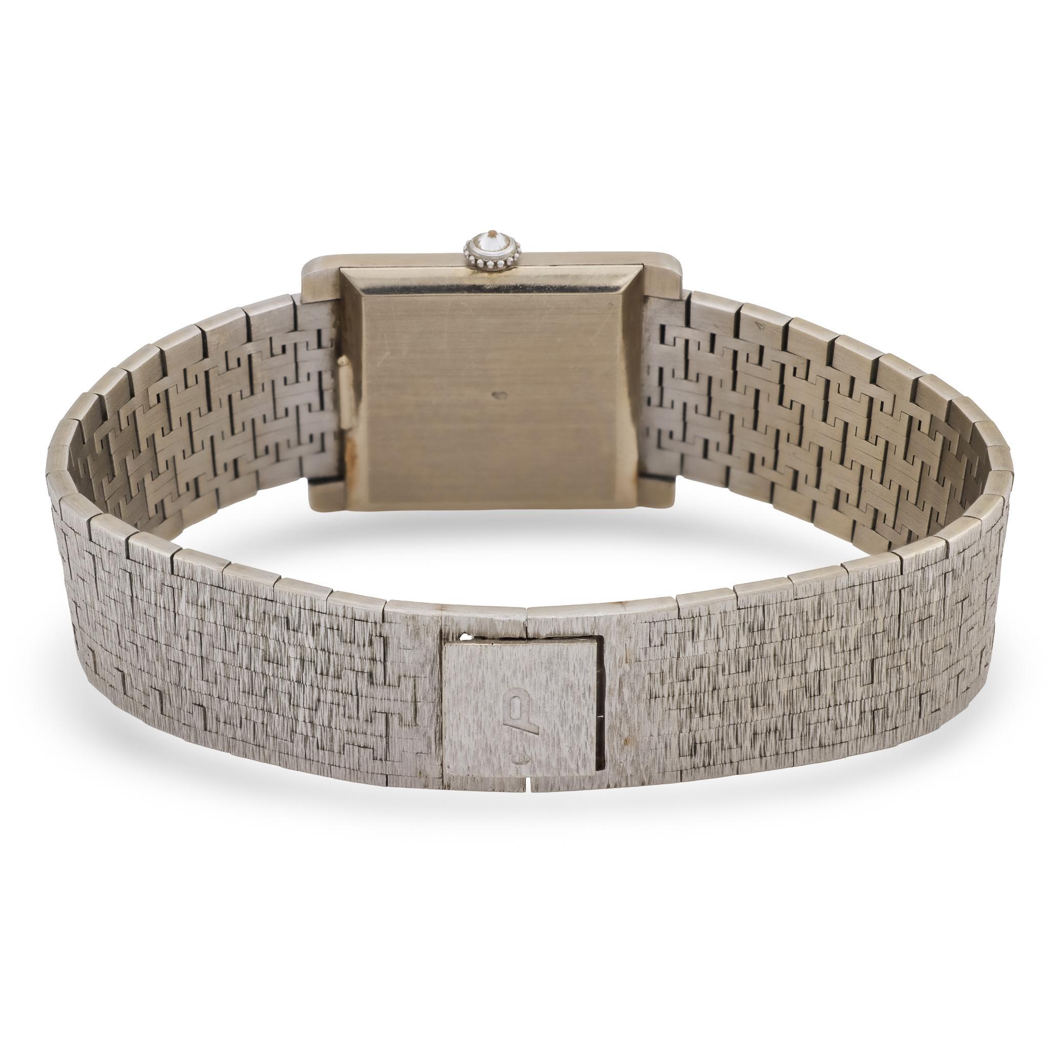 Orologio Piaget for Cartier con diamanti in oro bianco 18 carati in vendita 2