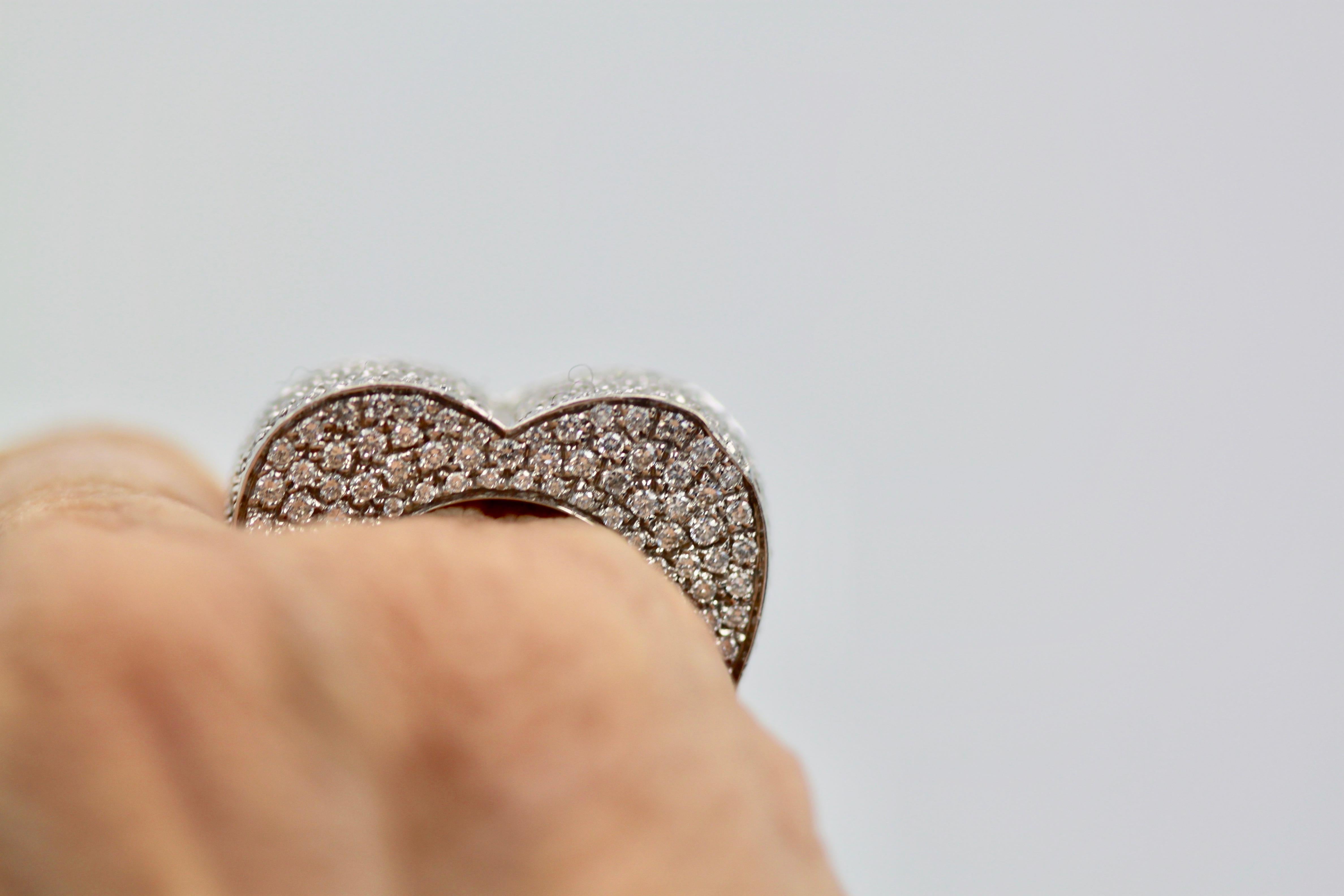 Artisan Piaget Full Diamond Heart Ring 18 Karat