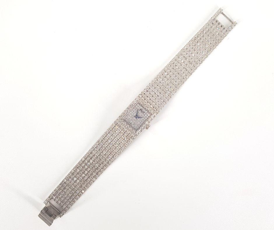 Piaget Full Diamond Watch 18ct White Gold In Good Condition For Sale In Cape Town, ZA