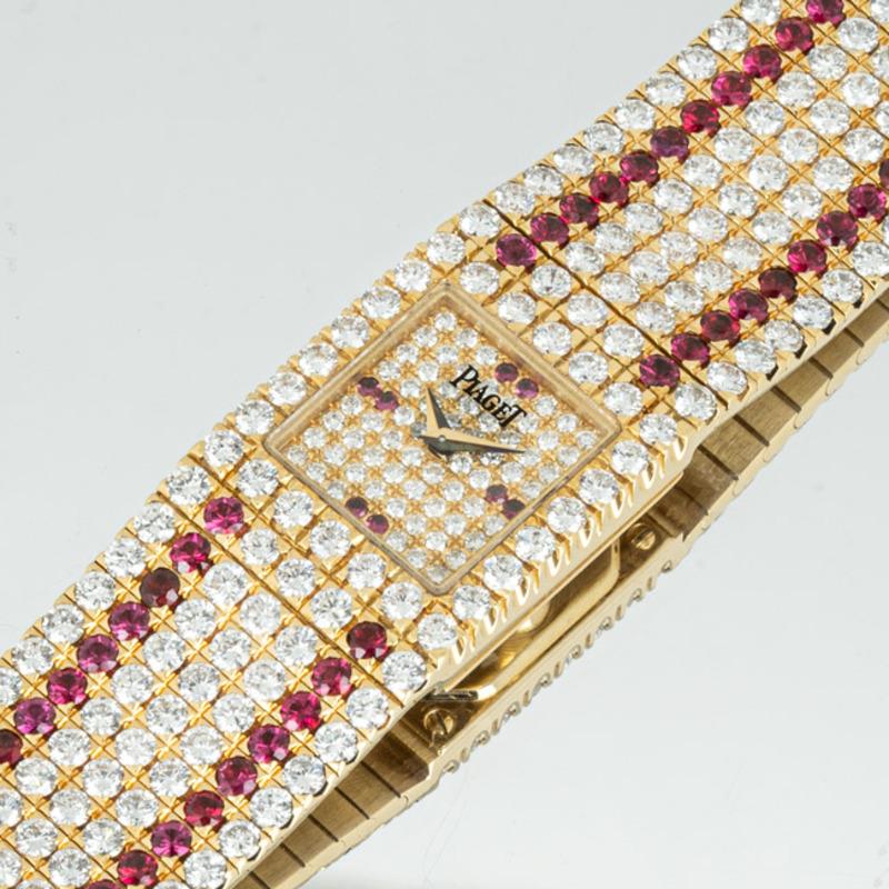 Piaget Fully Loaded Diamond and Ruby Set Quartz Wristwatch 2