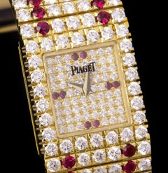 Piaget Fully Loaded Diamond and Ruby Set Quartz Wristwatch