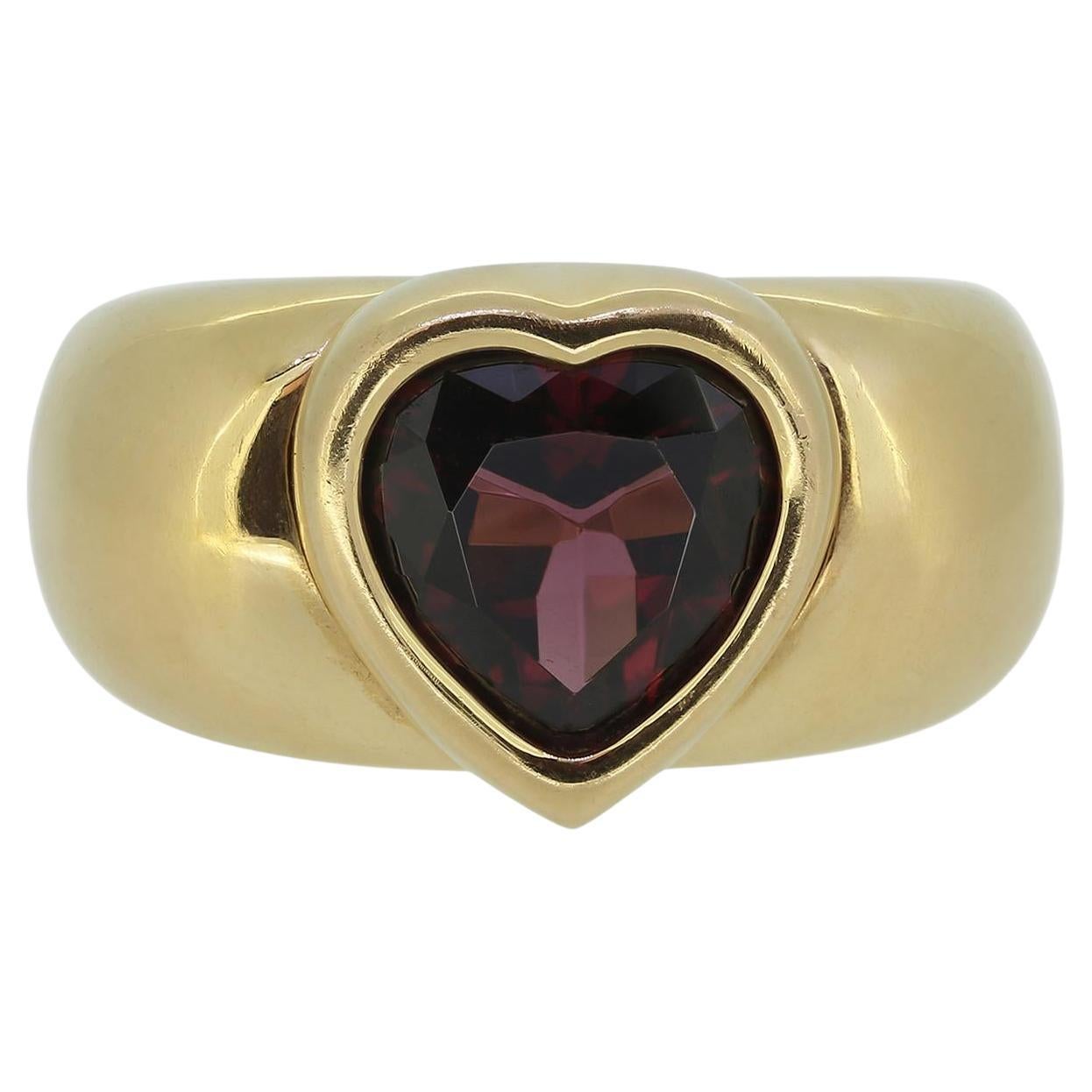 Piaget Garnet Heart Ring For Sale