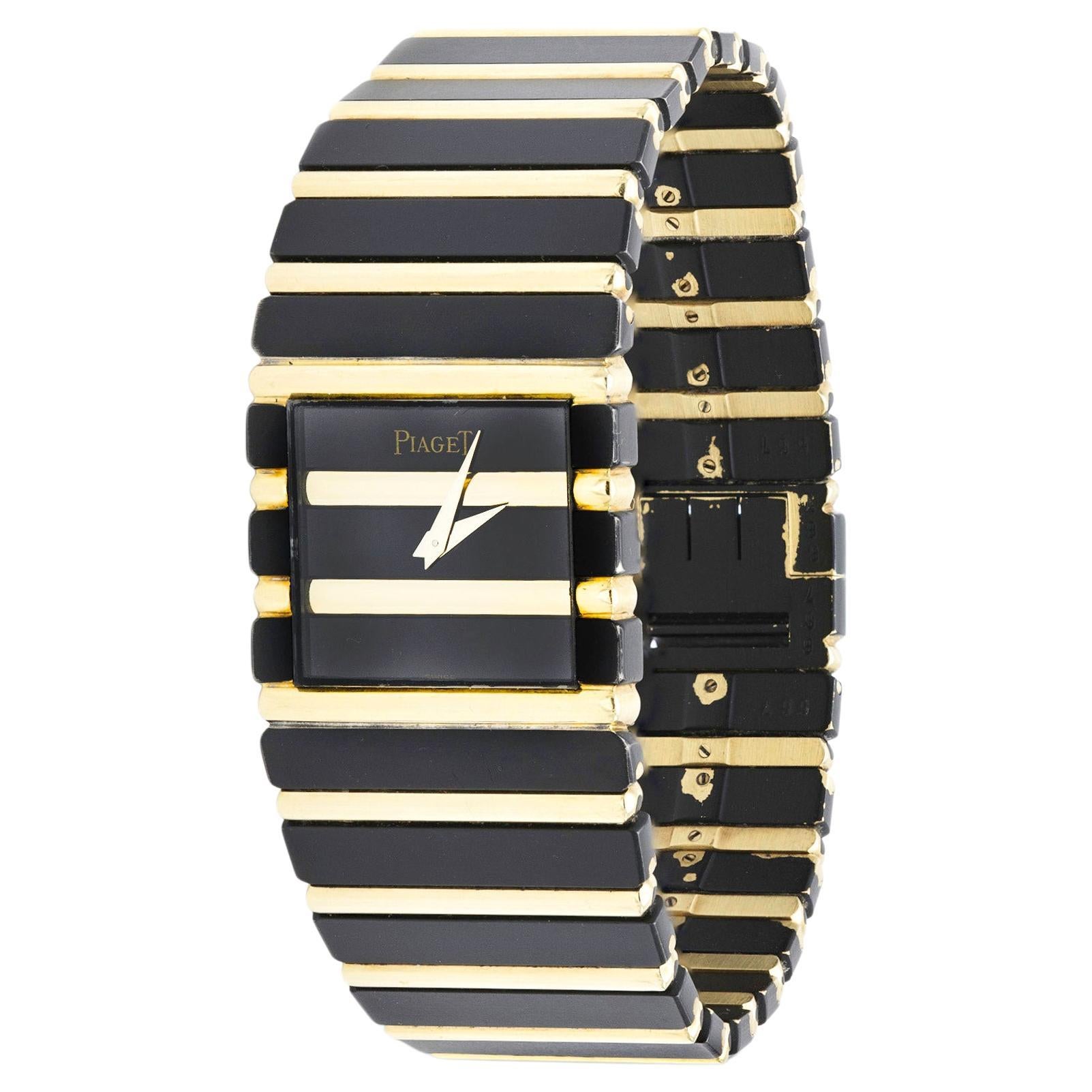 Piaget Gold and Black Polo Watch