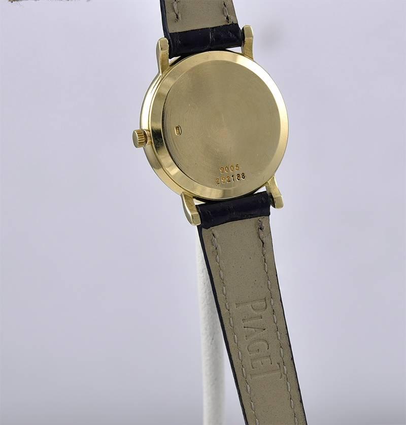 Piaget Ladies Yellow Gold Diamond Manual Wind Wristwatch In Excellent Condition In New York, NY