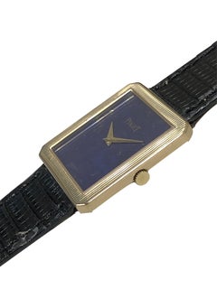 Piaget Gold and Lapis Lazuli stone Dial Mechanical Gents Wrist Watch
