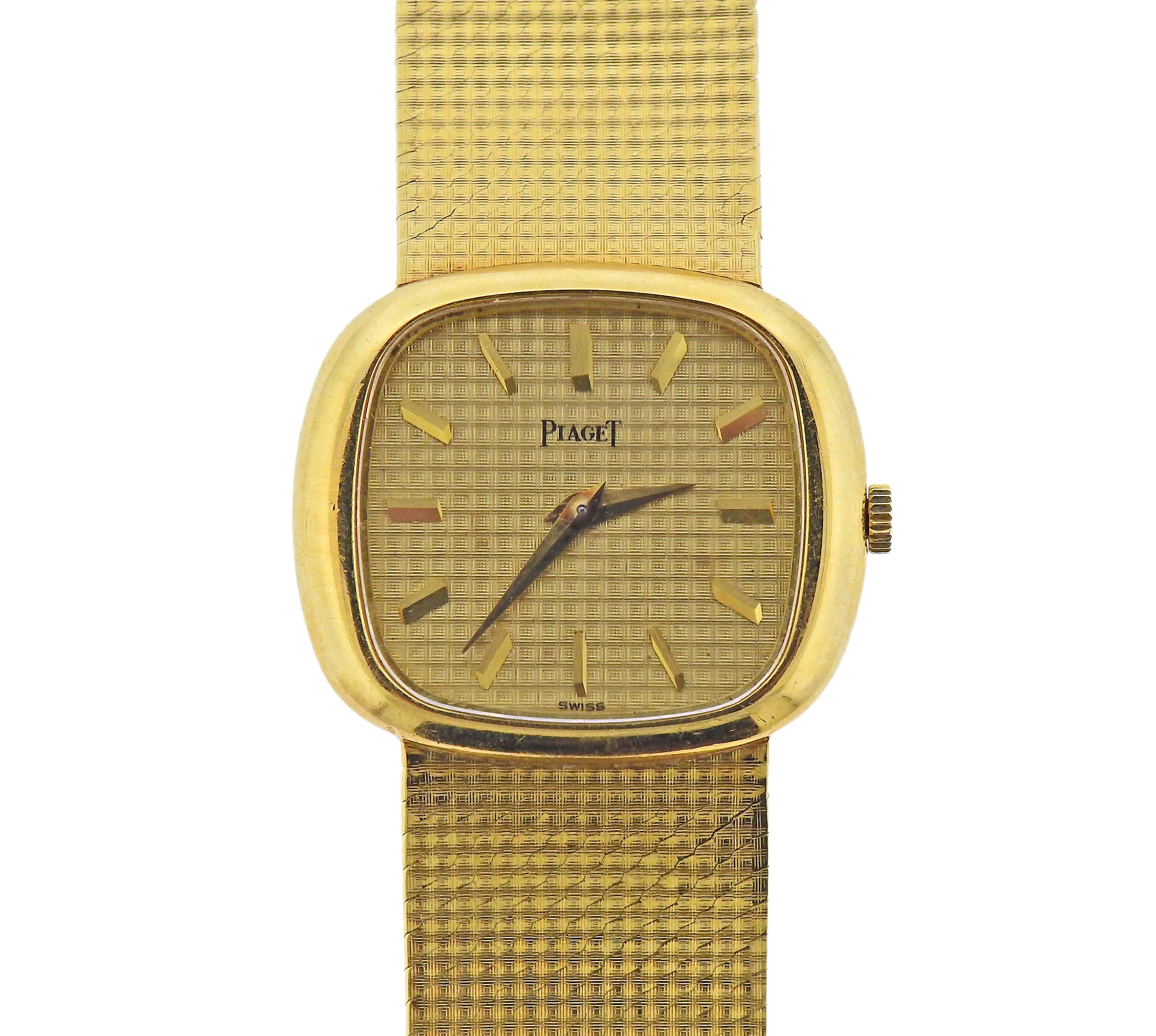 Classic 18k gold Piaget manual wind watch . Bracelet is 6 1/8