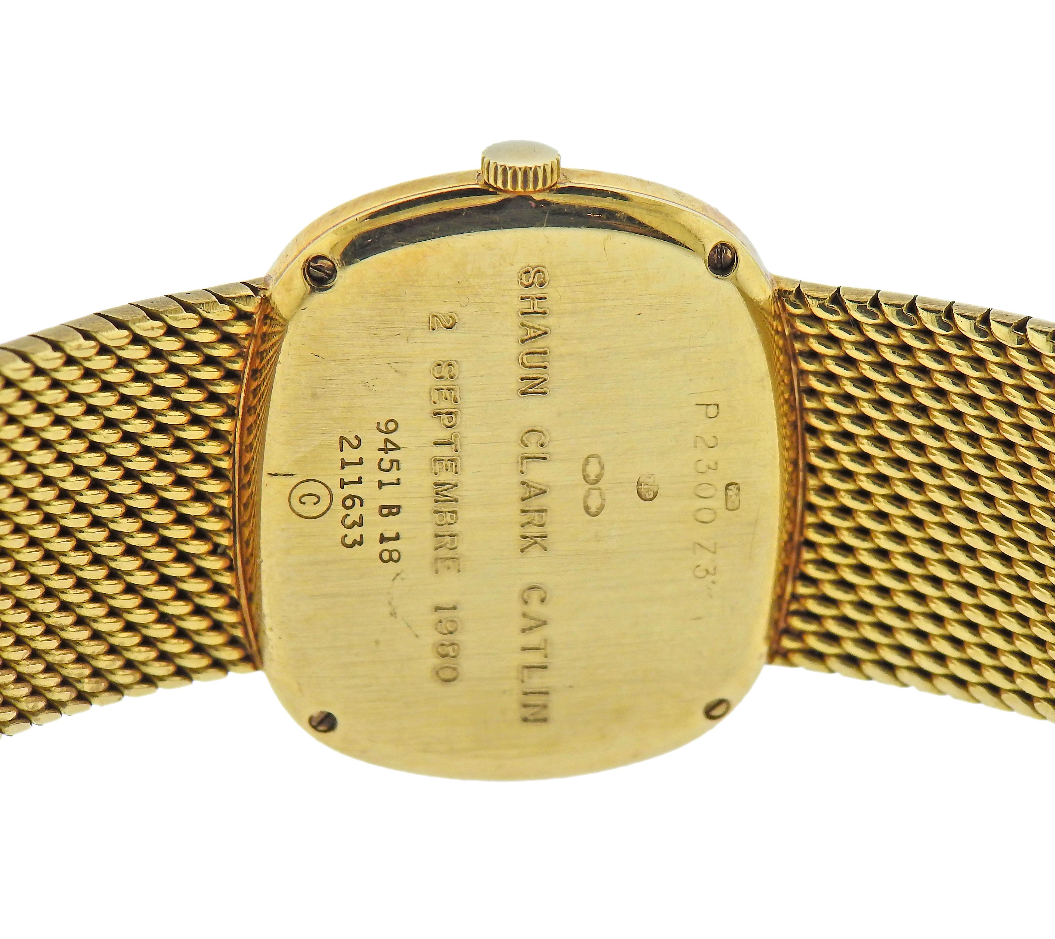 piaget gold watch vintage