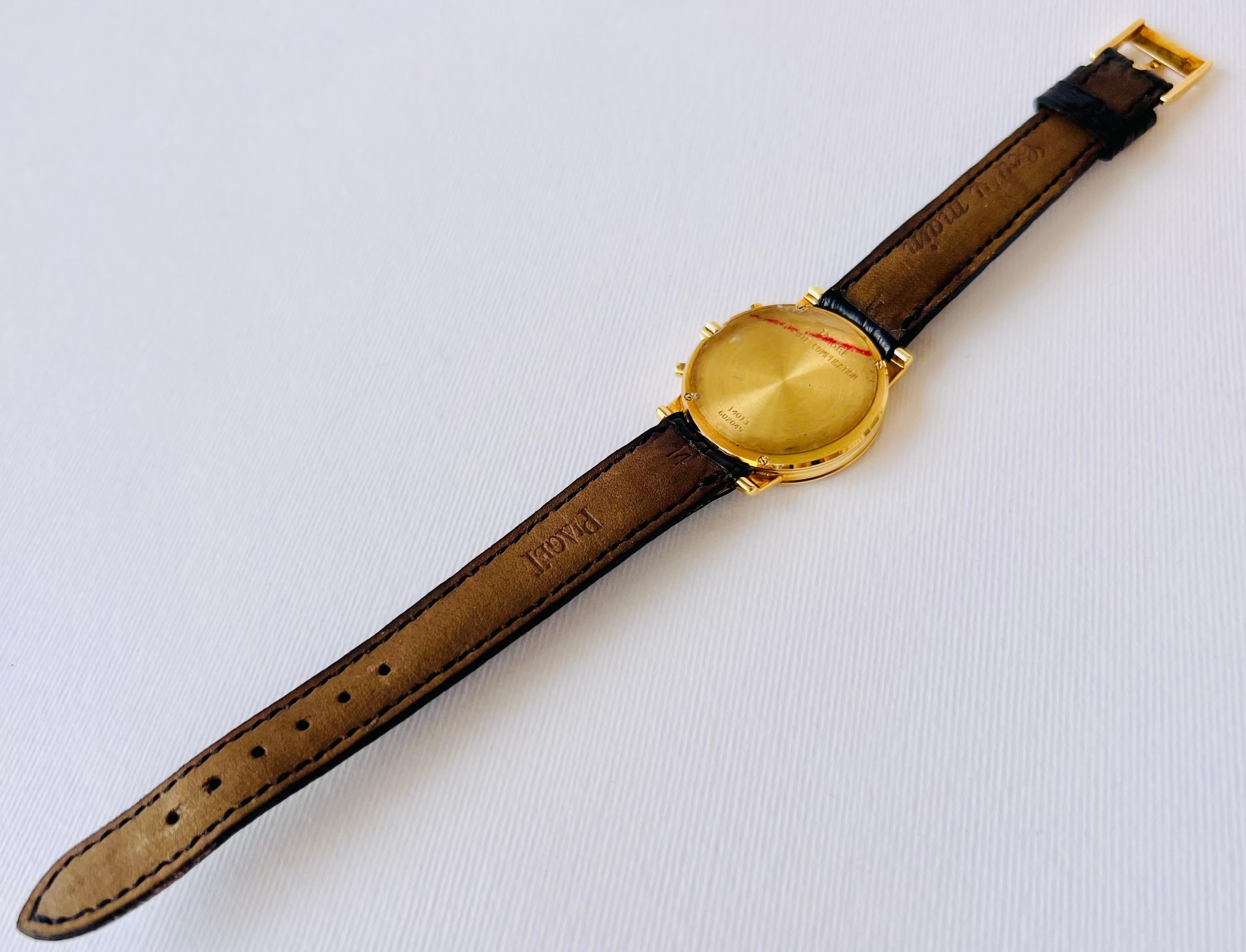 Piaget Haute Complication Montre chronographe 14013 avec cadran MOP en or 18 carats et diamants en vente 11