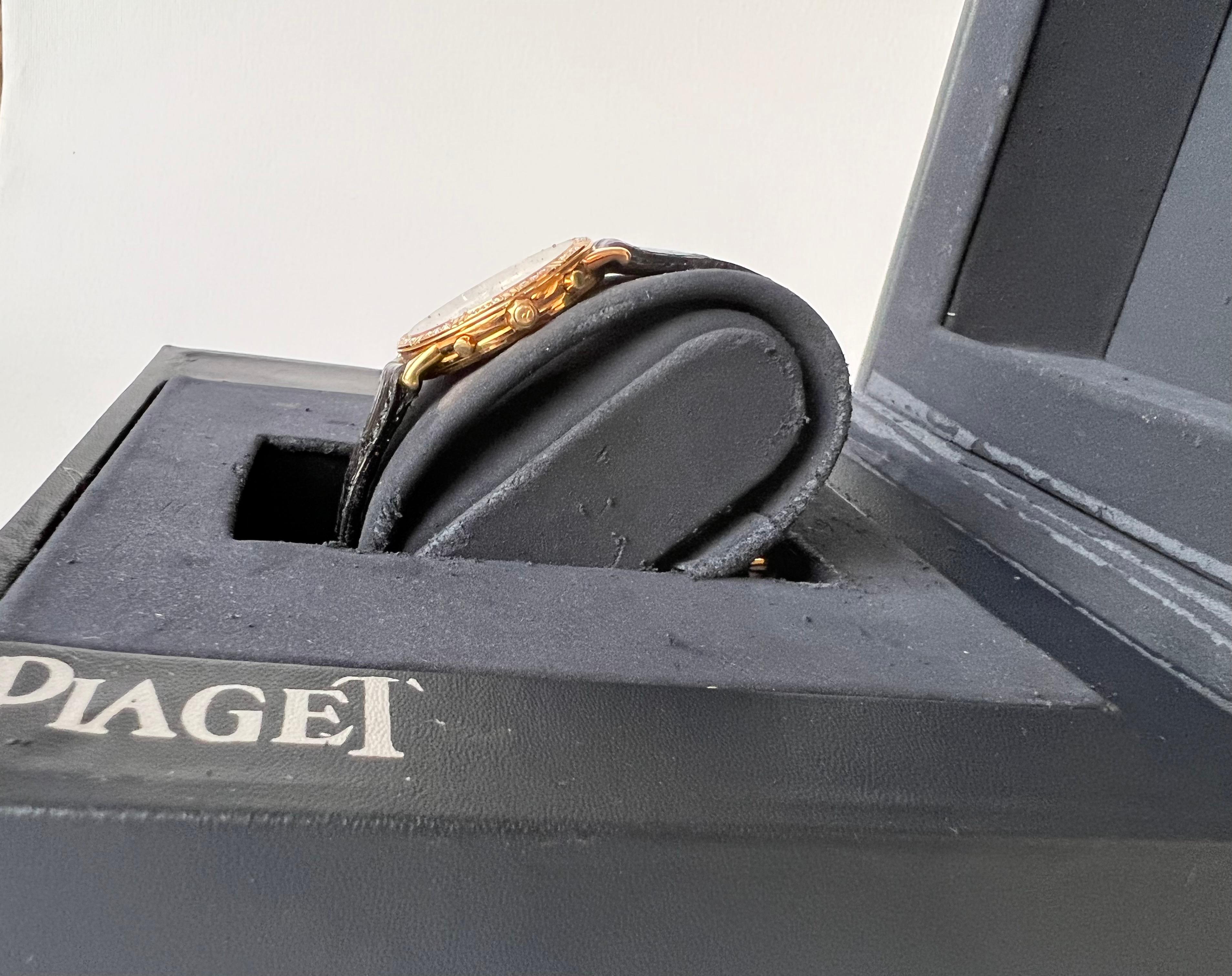Piaget Haute Complication Montre chronographe 14013 avec cadran MOP en or 18 carats et diamants en vente 1