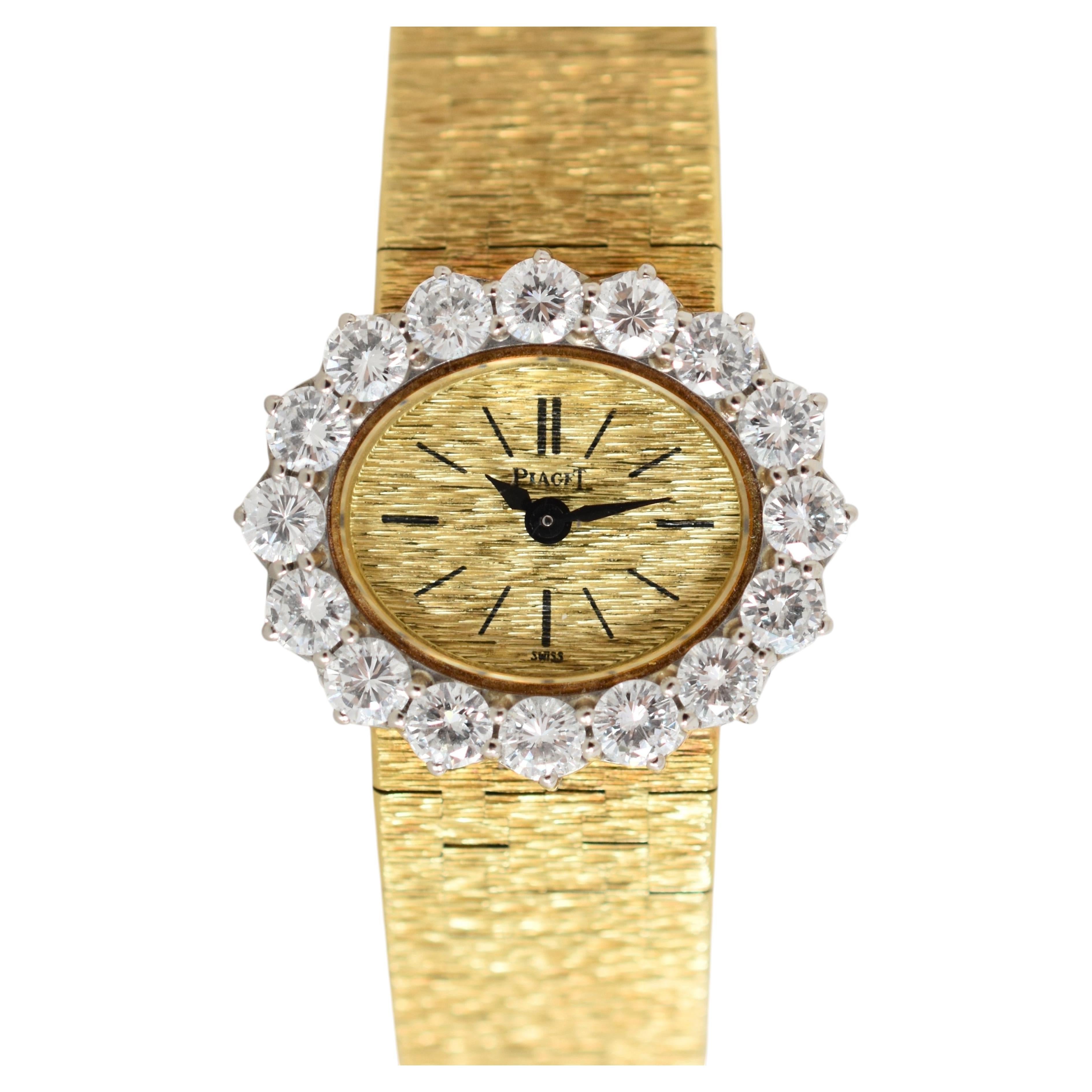 Orologio Piaget Haute Joaillerie in oro 18 carati e diamanti, rif. 3867 A 6, calibro 9N, anni '70