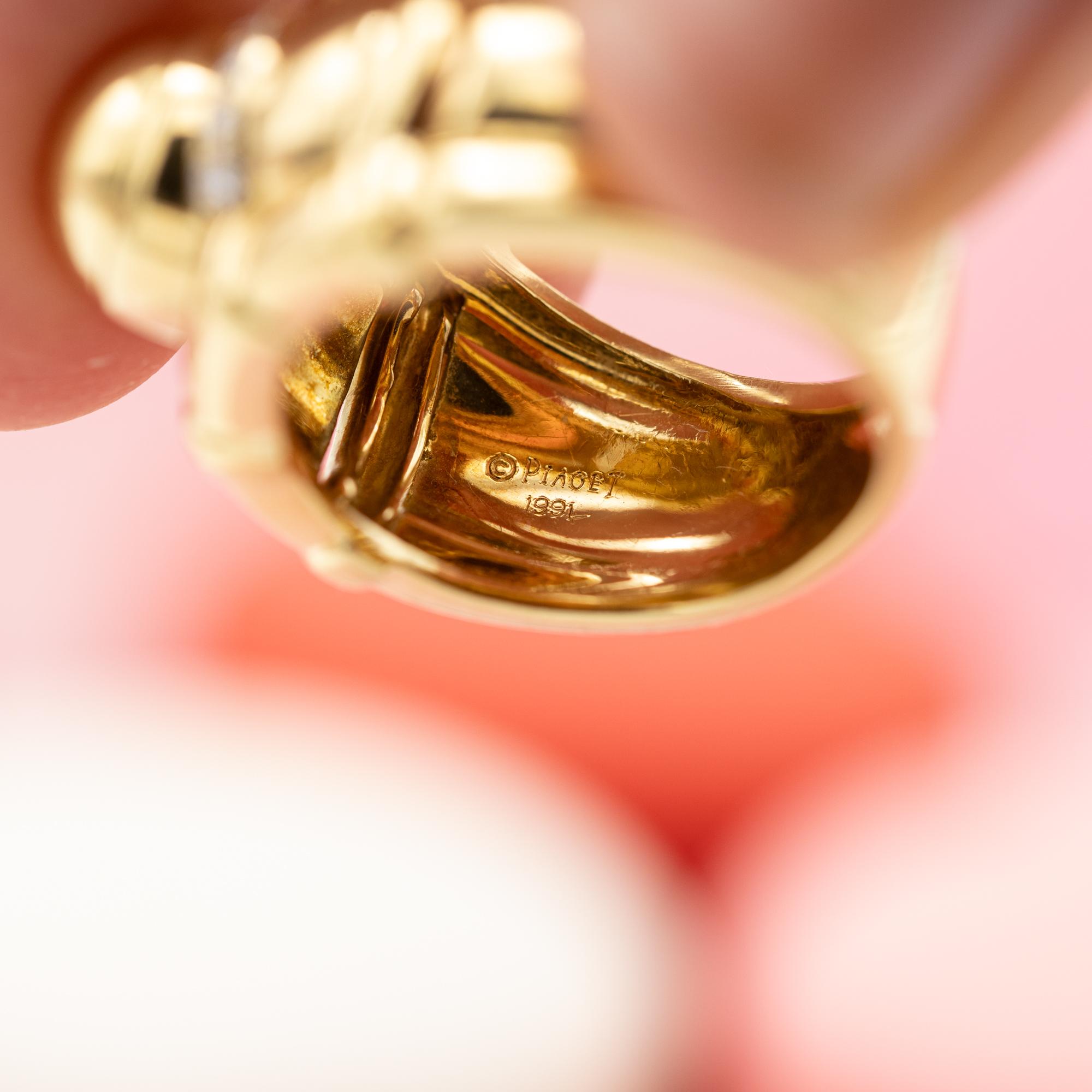 Piaget - Interchangeable Tangra ring - 18 karat gold - Vintage bombé - diamonds 6