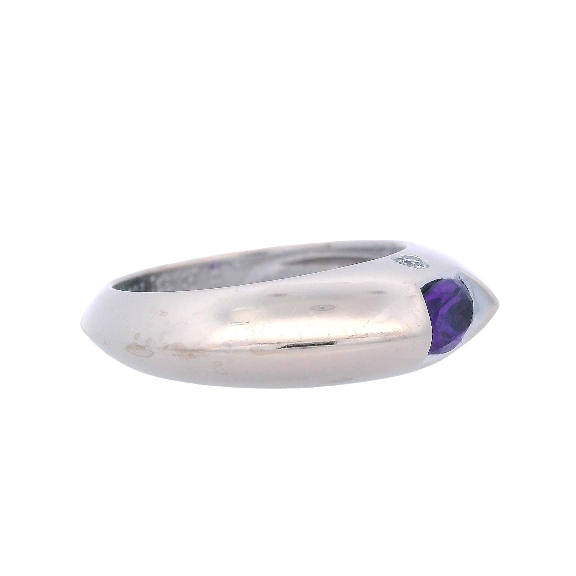 Brilliant Cut Piaget Iolite Diamond White Gold Ring For Sale