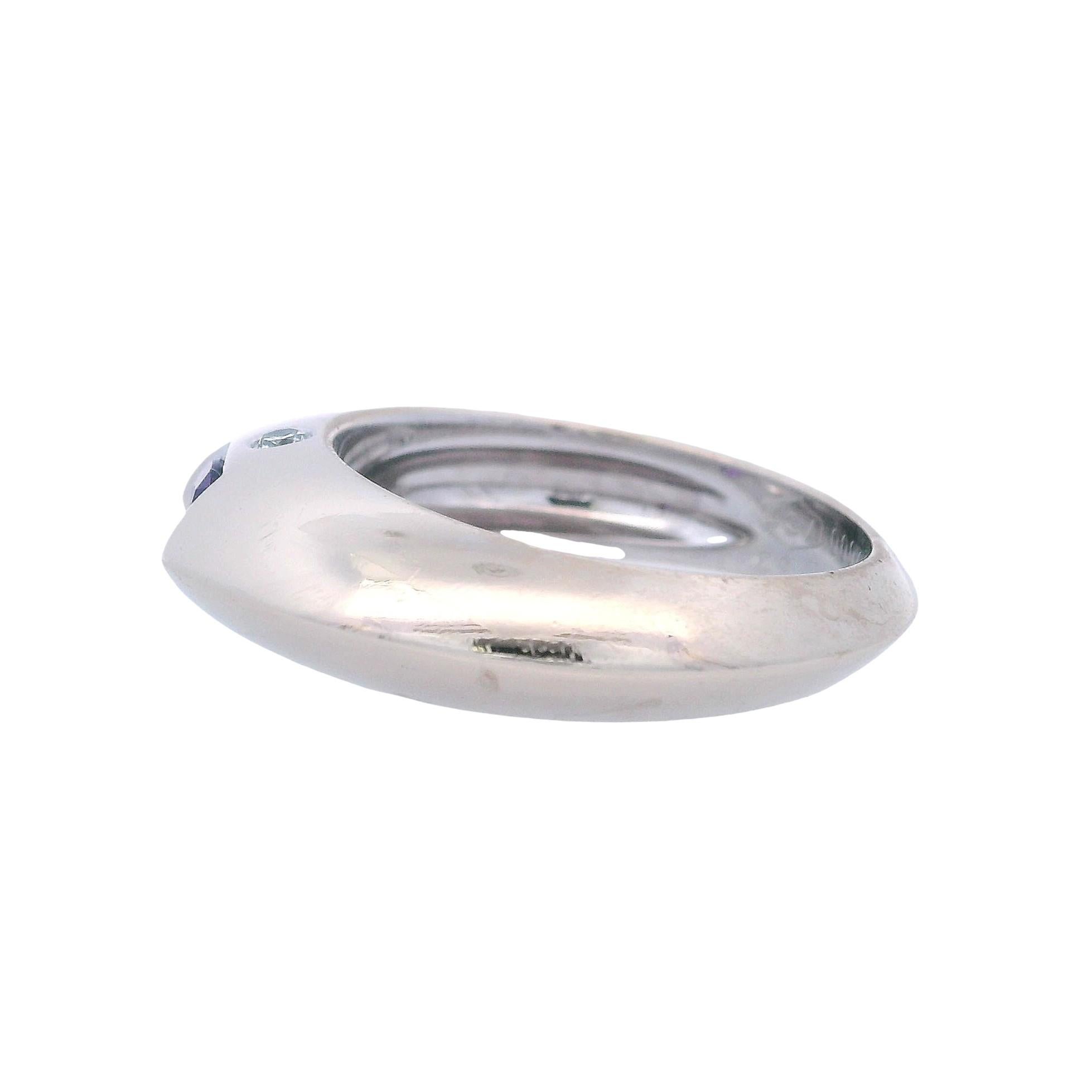 Women's or Men's Piaget Iolite Diamond White Gold Ring For Sale