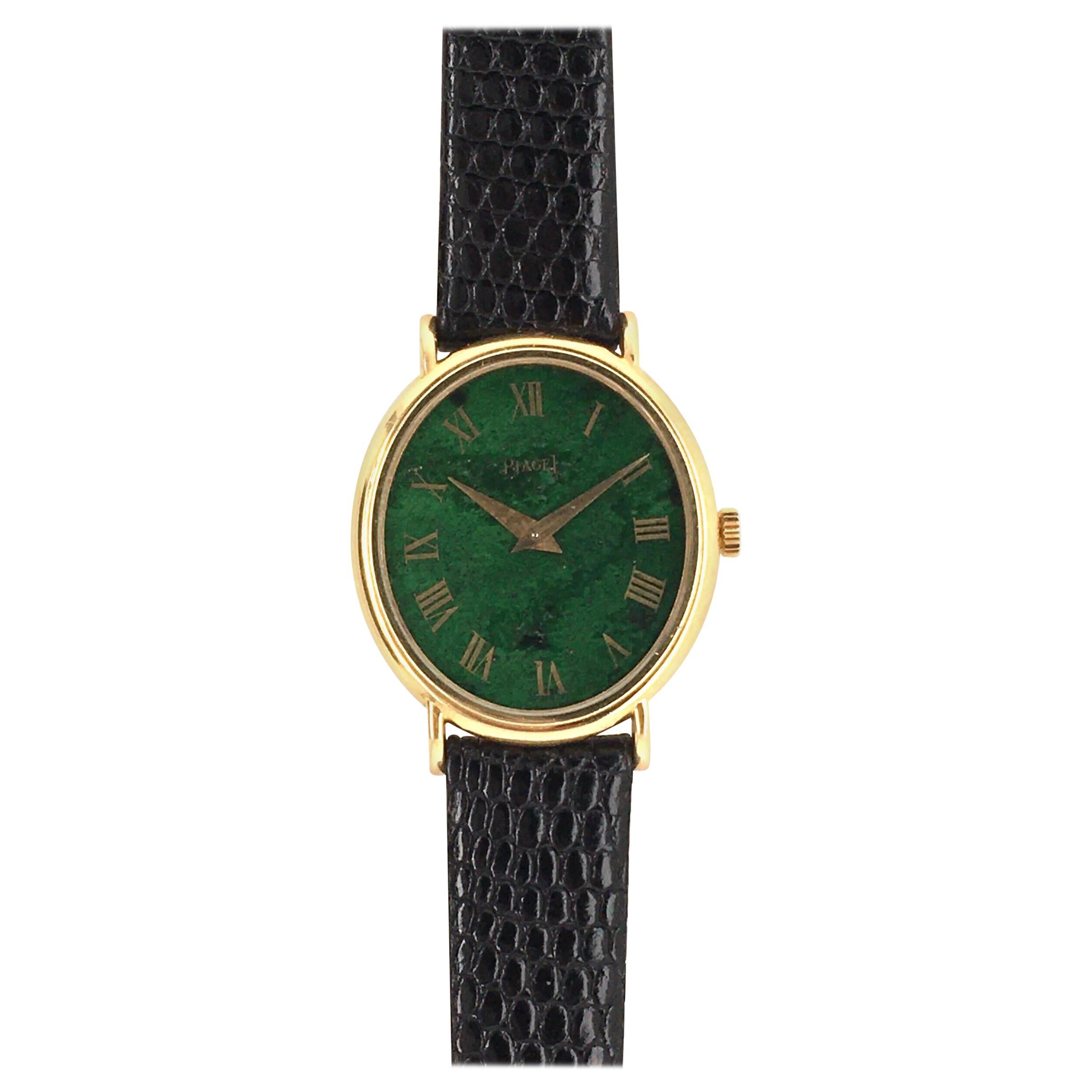 Piaget Jade and Gold Wristwatch
