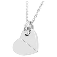 Piaget Joliette Diamond Pendant Necklace in 18K White Gold, 2004 Certificate