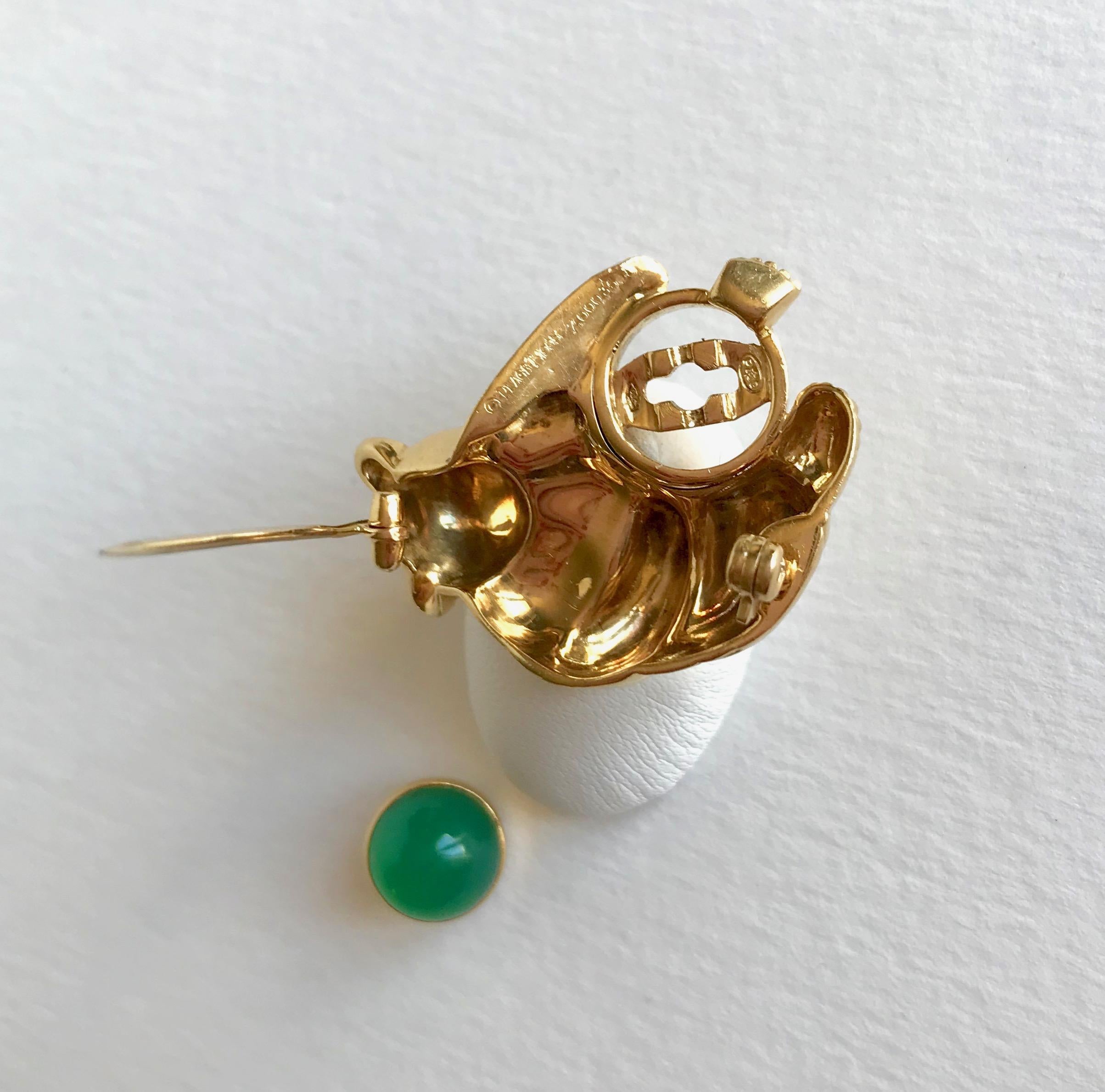 Piaget Koala Brooch in 18 Karat Yellow Gold and Chrysoprase 1