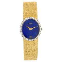 Piaget Ladies 18k Yellow Gold Dress Watch Lapis Dial