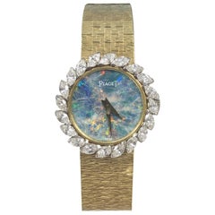 Piaget Orologio da polso meccanico da donna con quadrante in oro e diamanti e opale