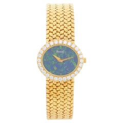 Piaget Ladies Vintage 18k Yellow Gold Opal & Diamond Watch