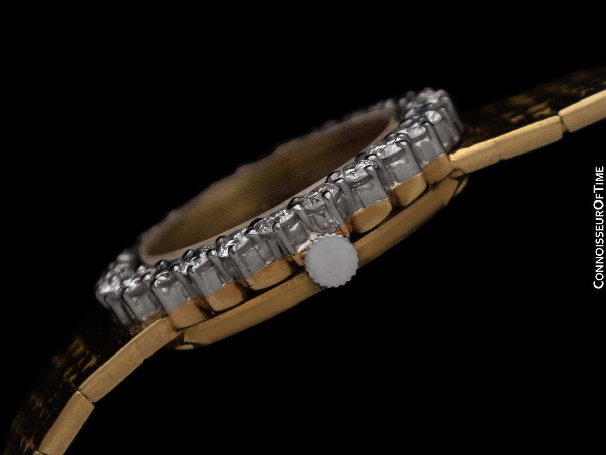 Piaget Ladies Vintage Cocktail Watch - 18K Gold & Factory Piaget Diamonds In Excellent Condition In Suwanee, GA