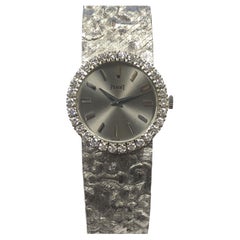 Piaget Ladies White Gold and Diamond Watch with Rare Tree Bark Texture Bracelet