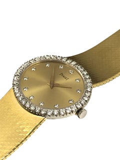 Piaget Ladies Yellow Gold and Diamond Bracelet Wrist Watch