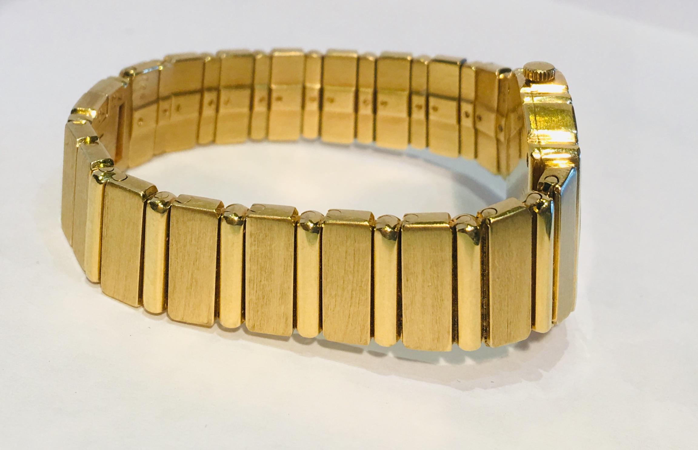 Women's Piaget Ladies Yellow Gold Diamond Black Onyx Polo Wristwatch, circa 1980