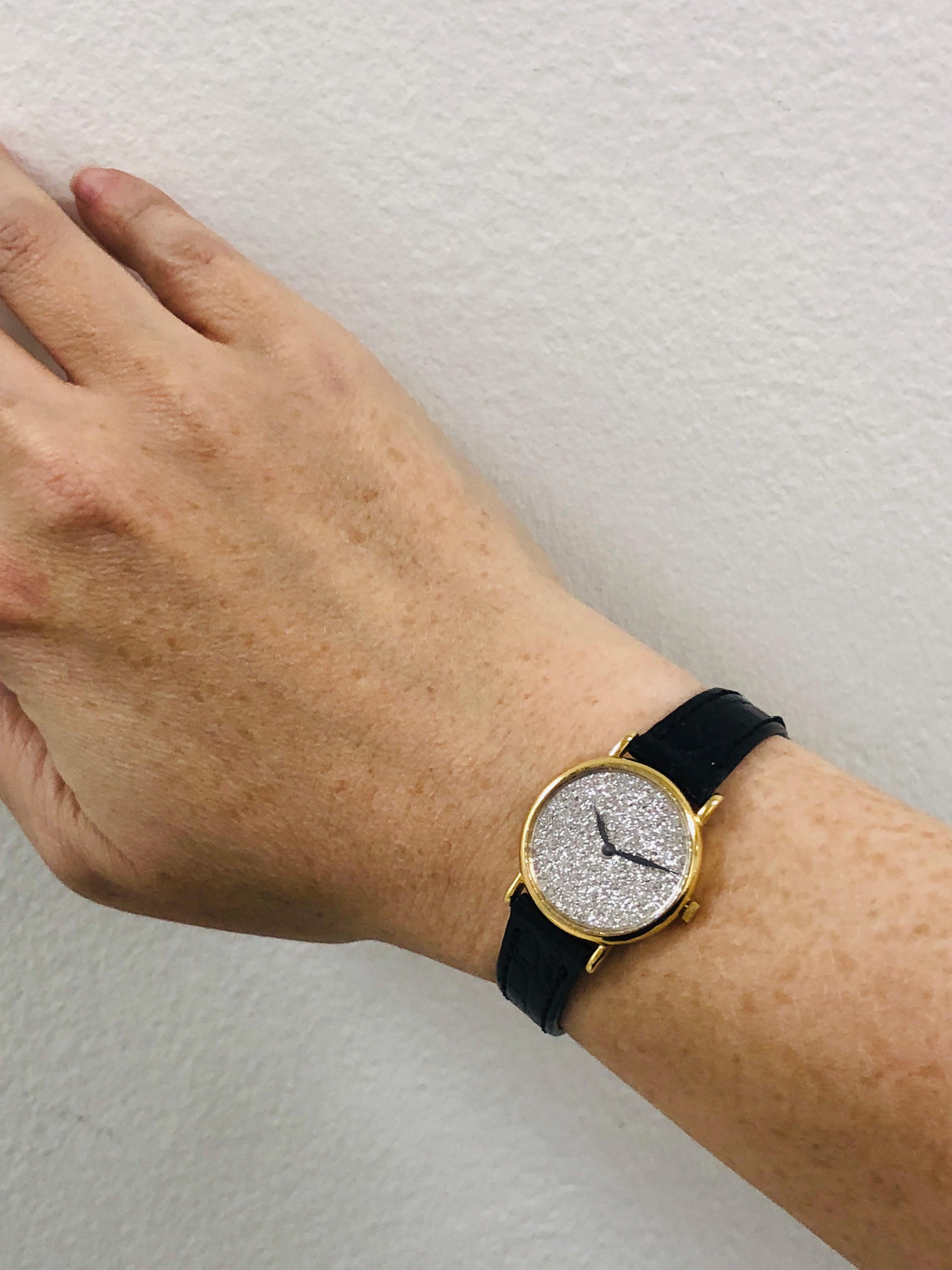Women's Piaget Ladies Yellow Gold Diamond Manual Wind Wristwatch