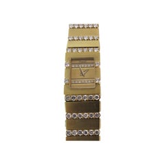 Retro Piaget Ladies Yellow Gold Diamond Mini Polo Bracelet quartz Wristwatch