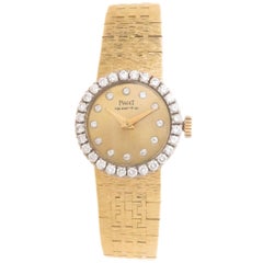 Piaget Ladies Yellow Gold Diamond Quartz Wristwatch, Circa 1980