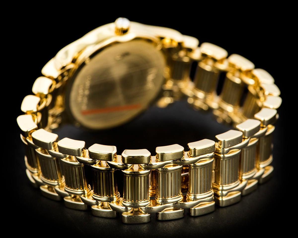 Piaget Ladies Yellow Gold Diamond Set White Dial Polo Quartz Wristwatch 2