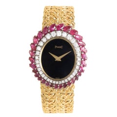 Piaget Ladies Yellow Gold Gem Set Mechanical Wristwatch