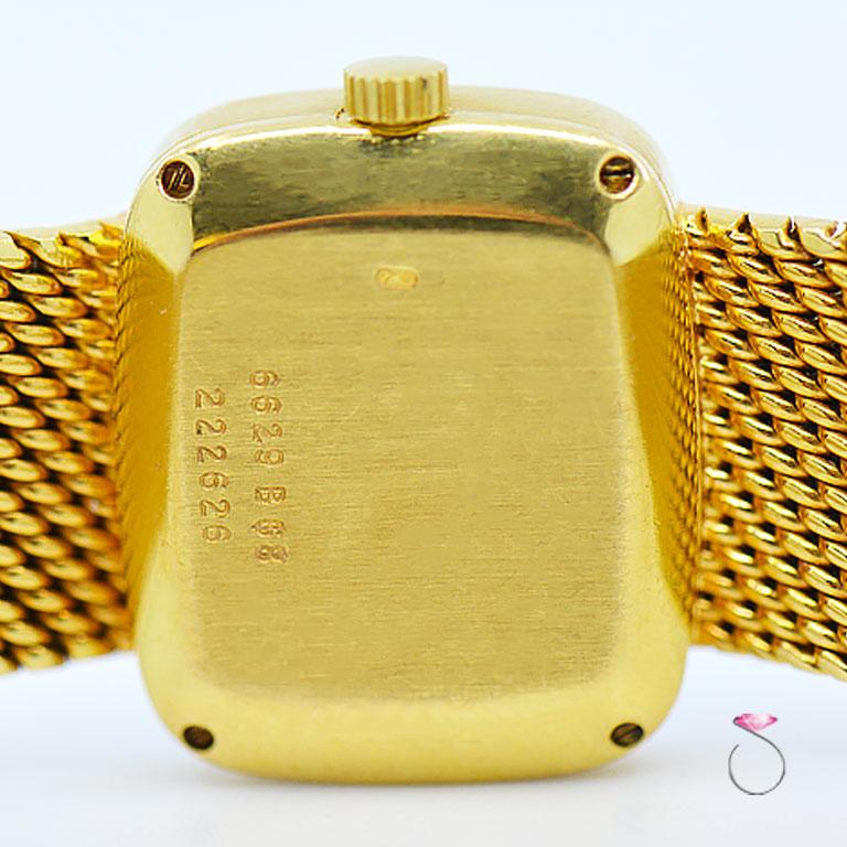 Piaget Ladies Yellow Gold Lapis Cushion Shape vintage mechanical Wristwatch 3