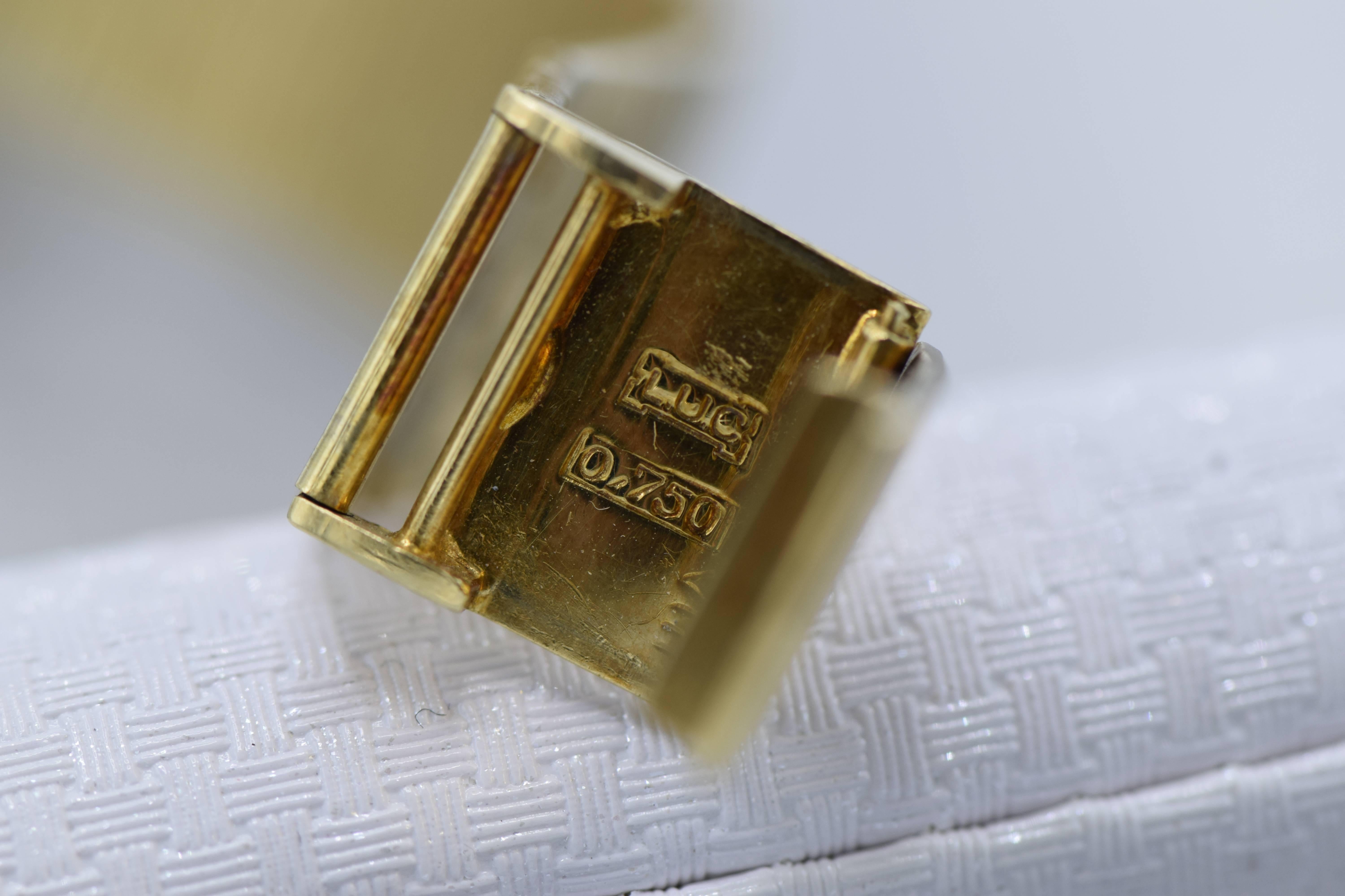 Gelbgold Malachit-Zifferblatt Vintage-Armbanduhr von Chopard Damen im Angebot