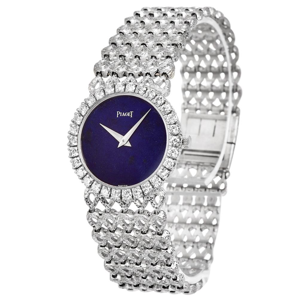 Women's PIAGET Lapis Diamond Lapis Dial 18K Gold Ladies Watch For Sale