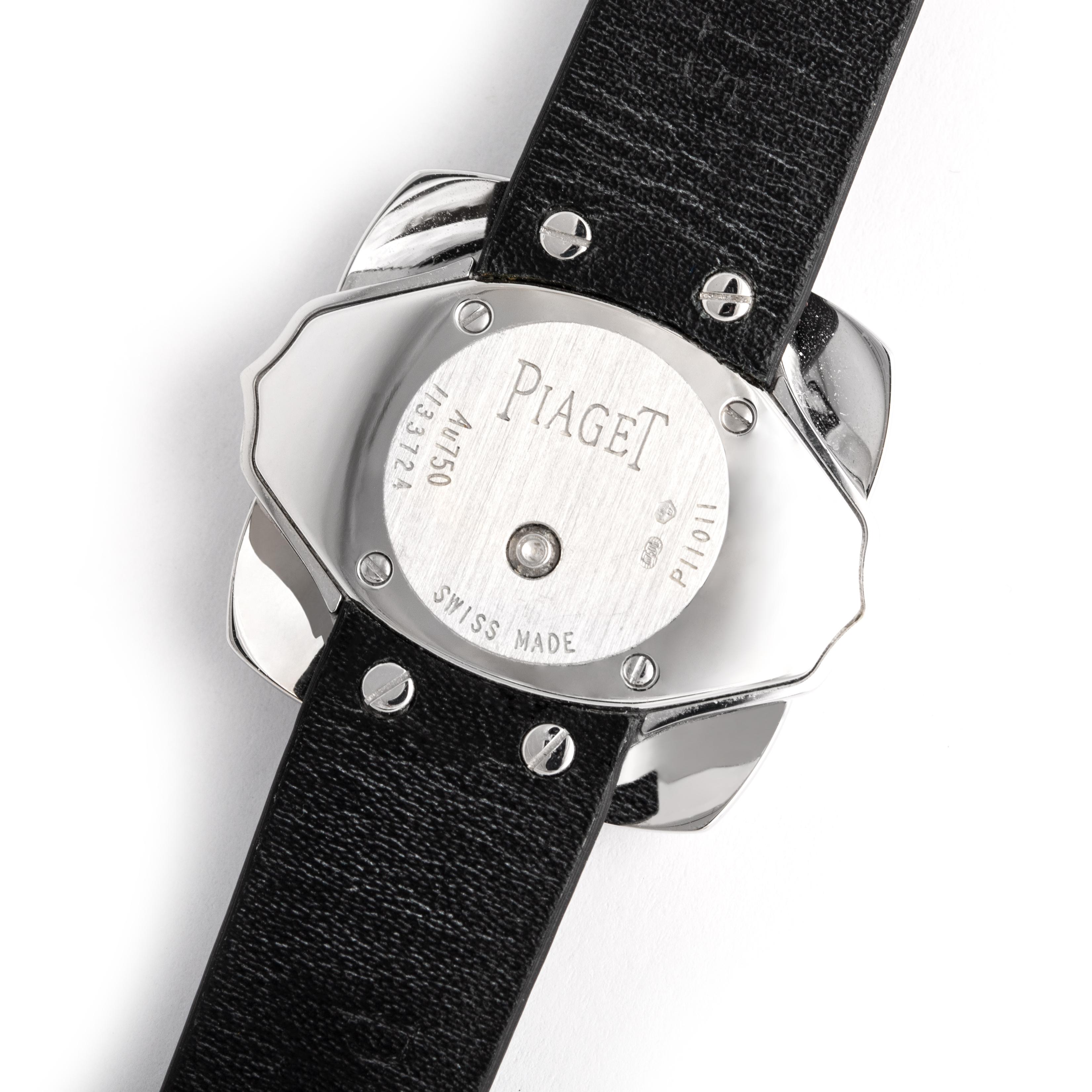 Piaget Montre-bracelet Limelight Blooming en or blanc et diamants roses en vente 7