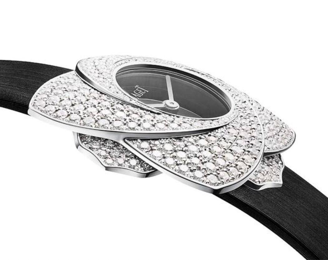 Piaget Limelight Blooming Rose Diamond White Gold Wristwatch In Excellent Condition For Sale In Geneva, CH