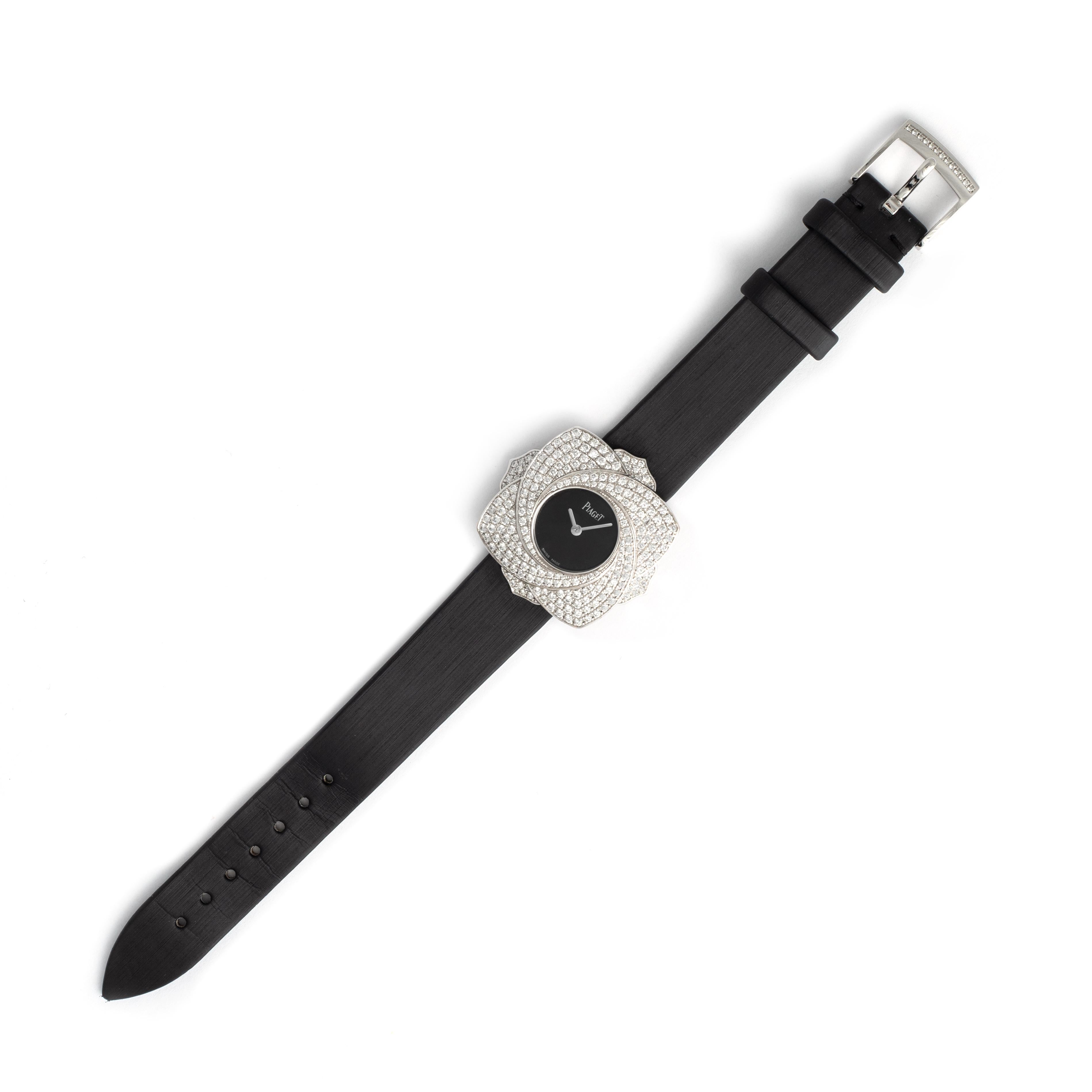 Women's Piaget Limelight Blooming Rose Diamond White Gold Wristwatch