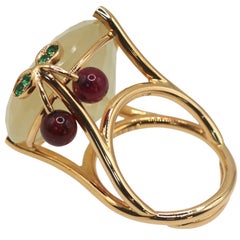 Piaget Limelight Cocktail Lemon Fizz Ring aus 18-karätigem Gold mit Peridot