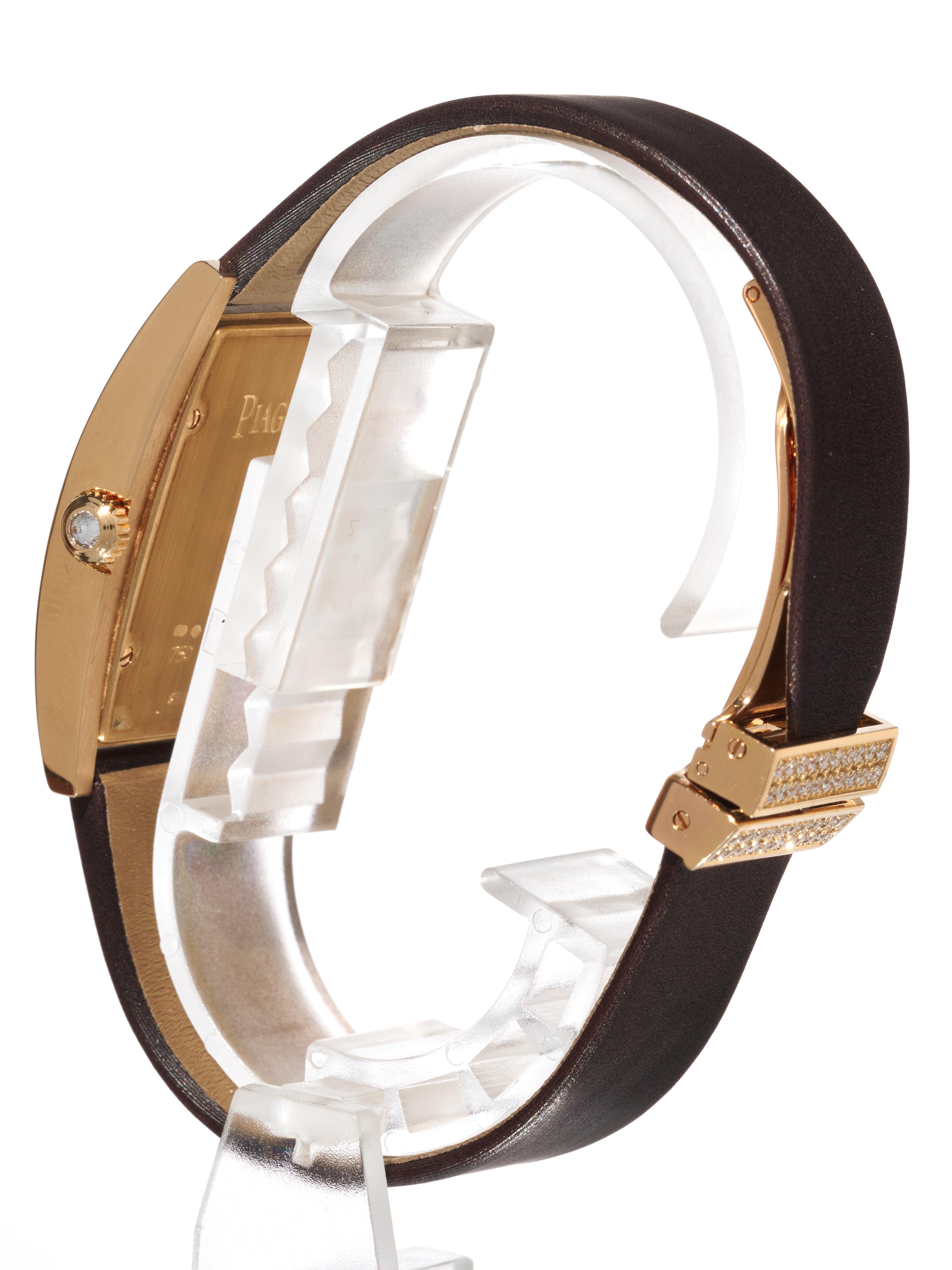 Piaget Limelight Tonneau Gala Rose 3.5CT Oro 18K Diamanti Madreperla Quadrante in vendita 4