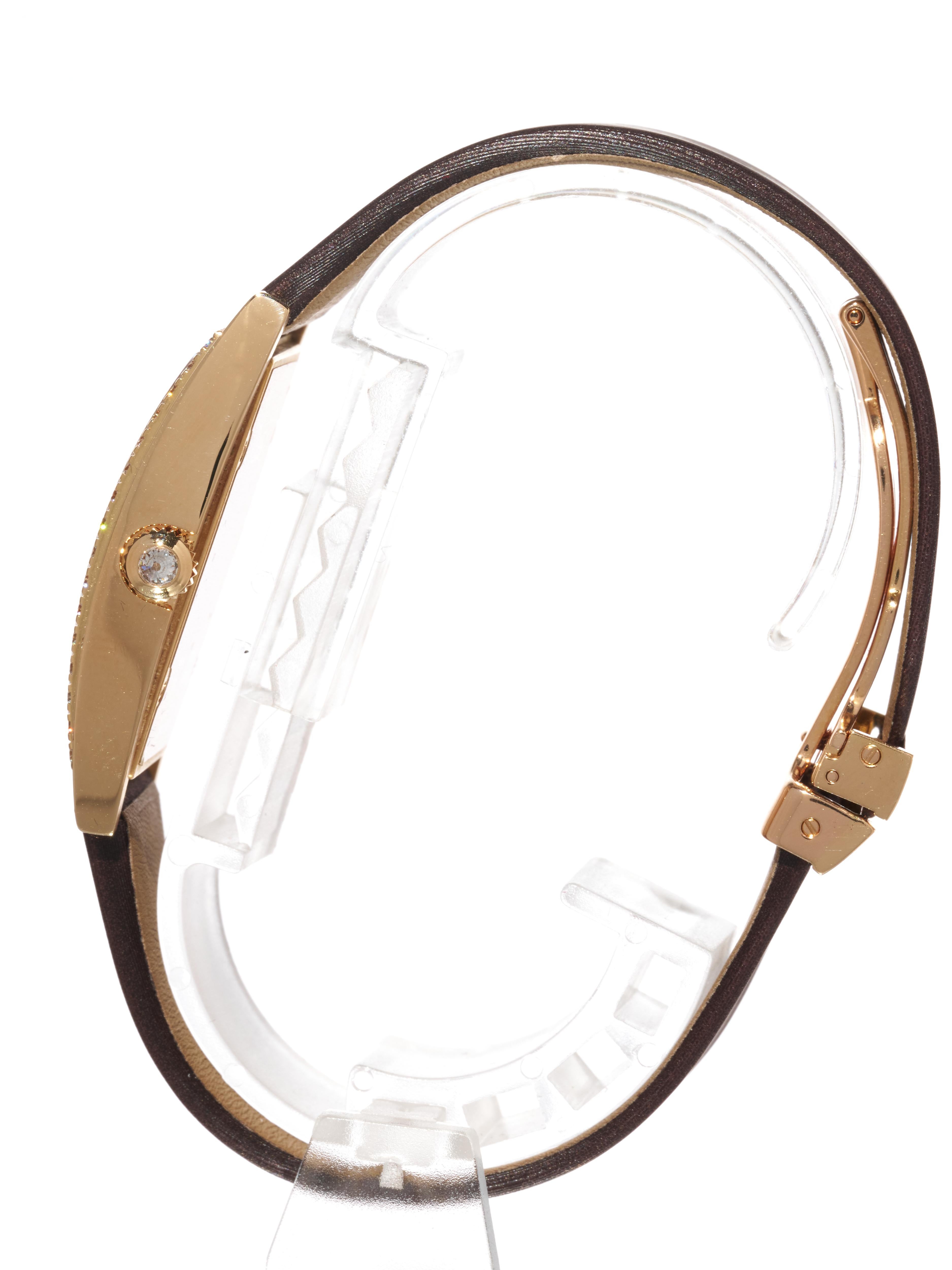 Piaget Limelight Tonneau Gala Rose 3.5CT Oro 18K Diamanti Madreperla Quadrante in vendita 5