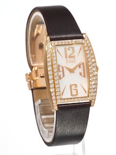 Piaget Limelight Tonneau Gala Rose 3.5CT 18K Gold Diamonds Mother of Pearl Dial