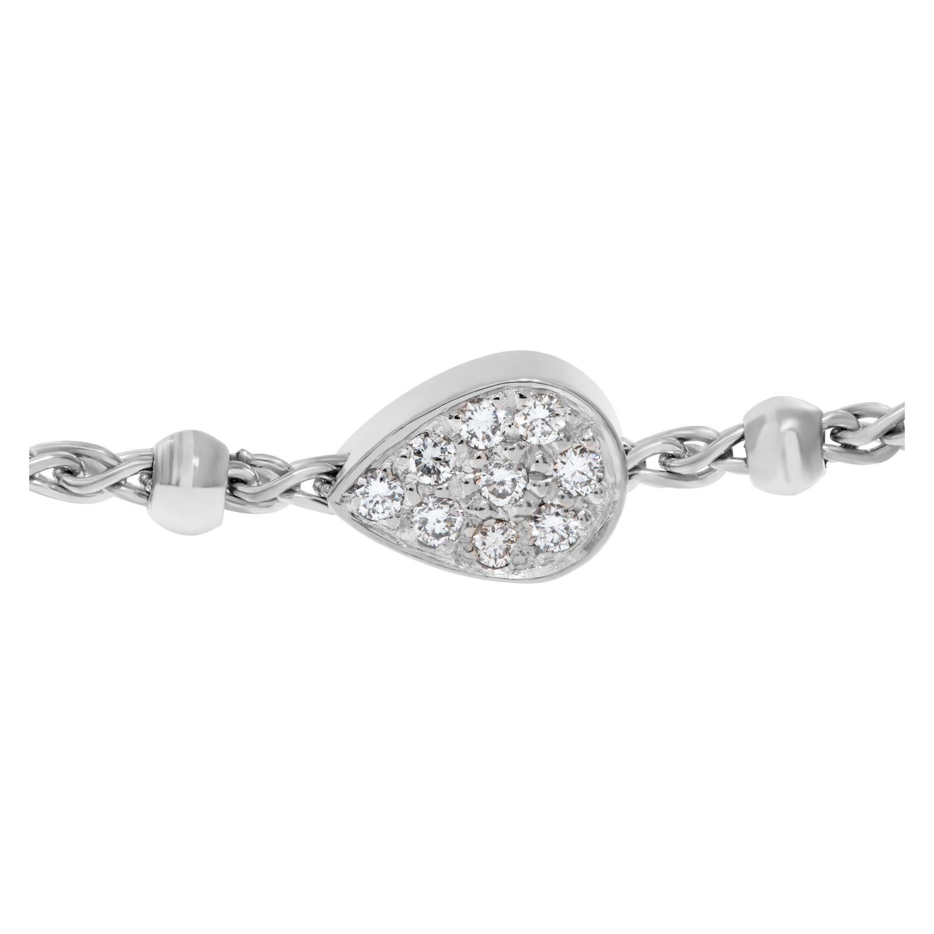 Women's Piaget Lucea Diamond Bracelet 18k White Gold For Sale