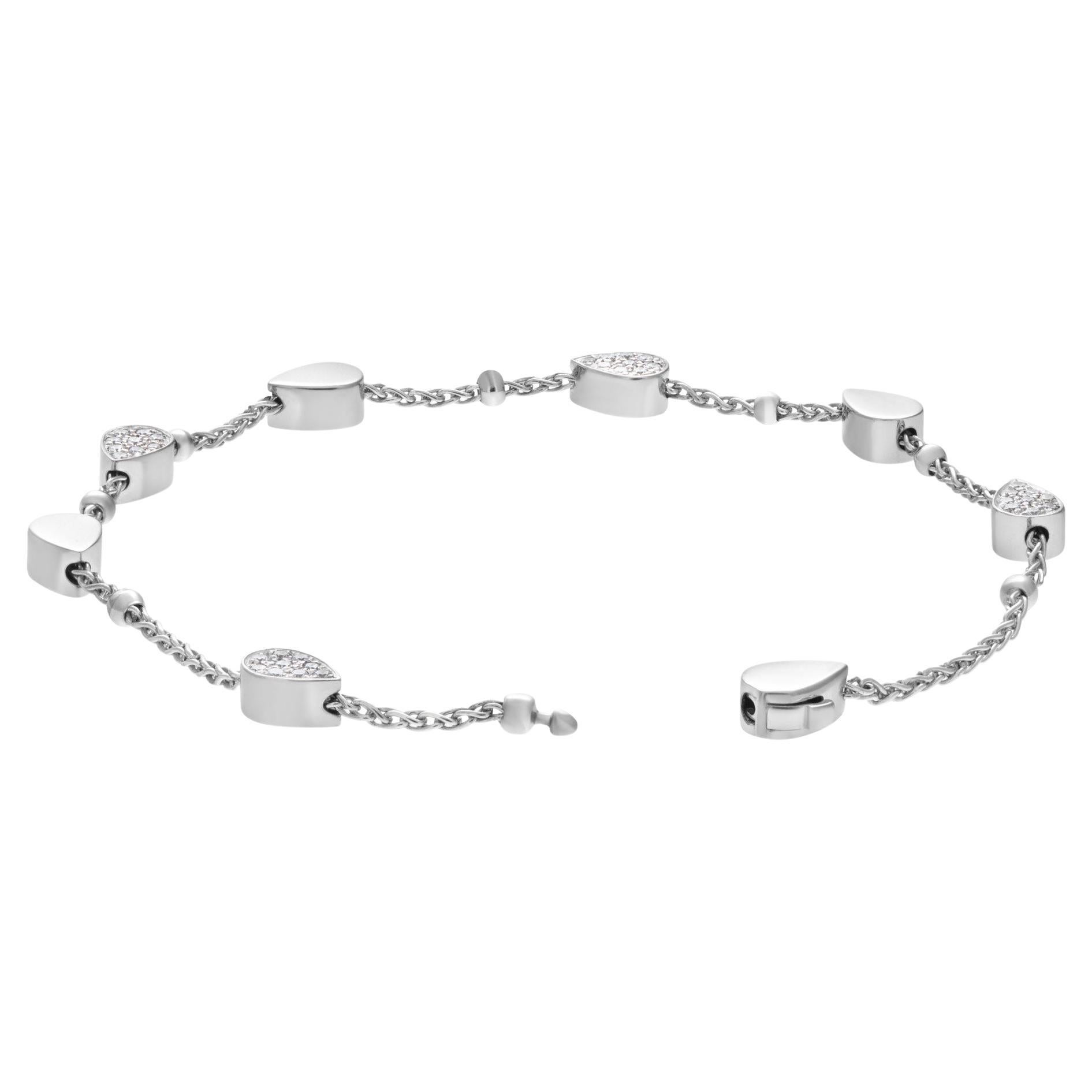 Piaget Lucea Diamond Bracelet 18k White Gold For Sale