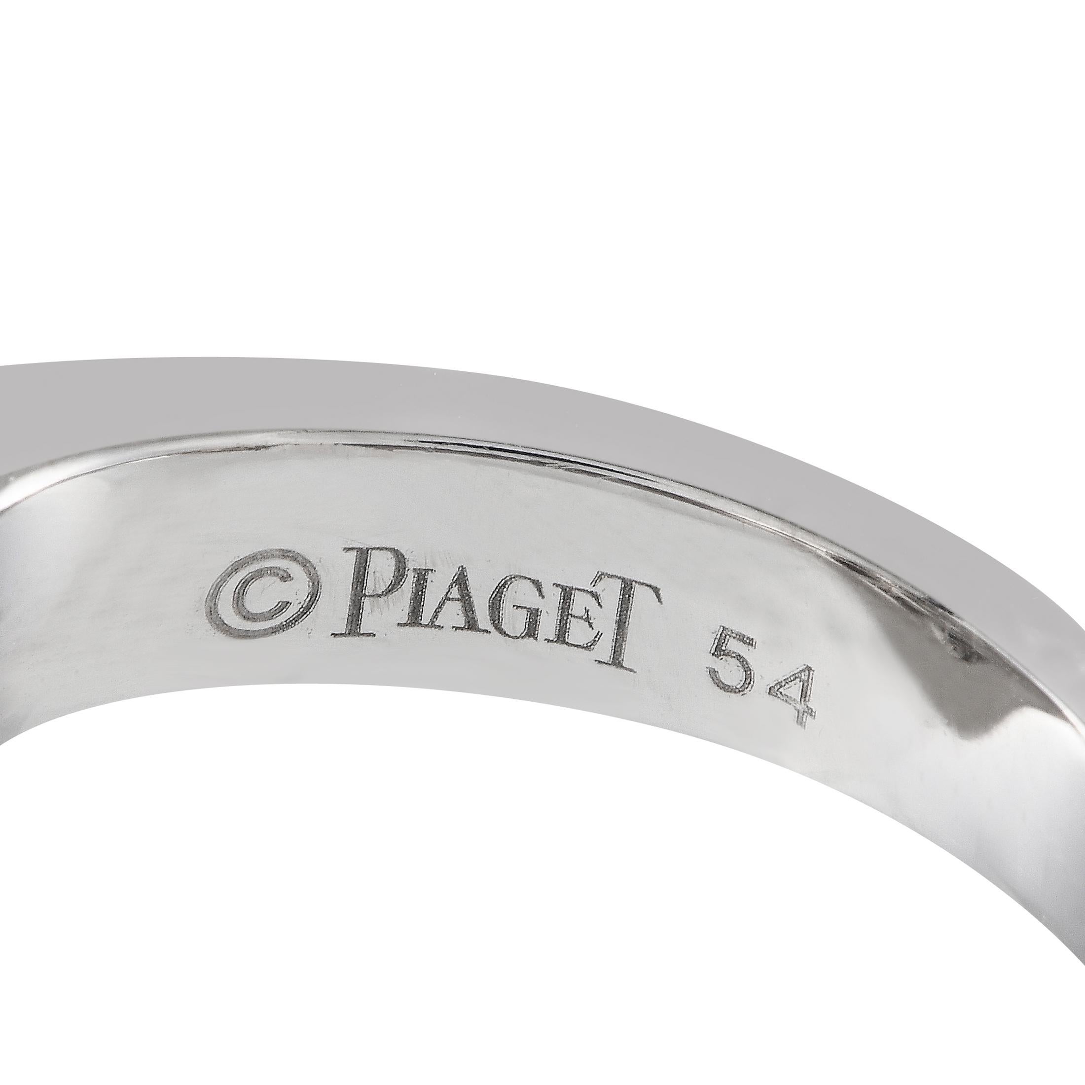 Piaget Magic Garden 18K White Gold 1.03ct Diamond Pear Ring In Excellent Condition In Southampton, PA